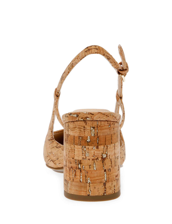 Anne Klein Brinlee Sling Back Pump Natural Platinum Cork