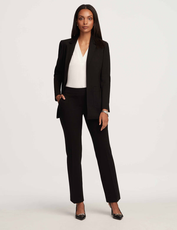 Anne Klein Cardigan Jacket Patch Pockets- Sale Anne Black