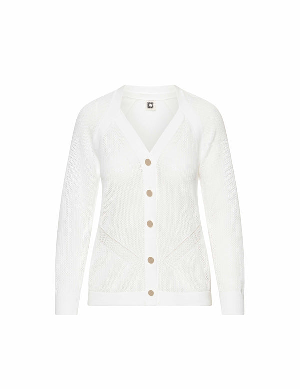 anne klein Cardigan With Directional Knitting- Sale Bright White