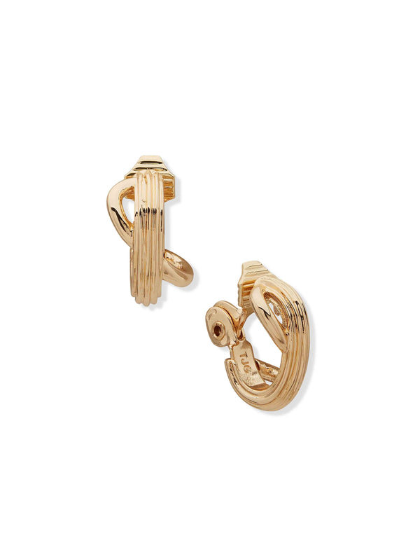 anne klein Ce Ribbed Texturre Criss Cross Choop-Gld