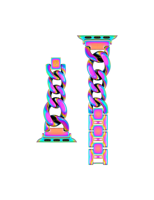 Anne Klein Chain Link Bracelet Band For Apple Watch® Rainbow