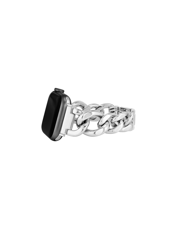 Anne Klein Chain Link Bracelet Band For Apple Watch® Silver-Tone