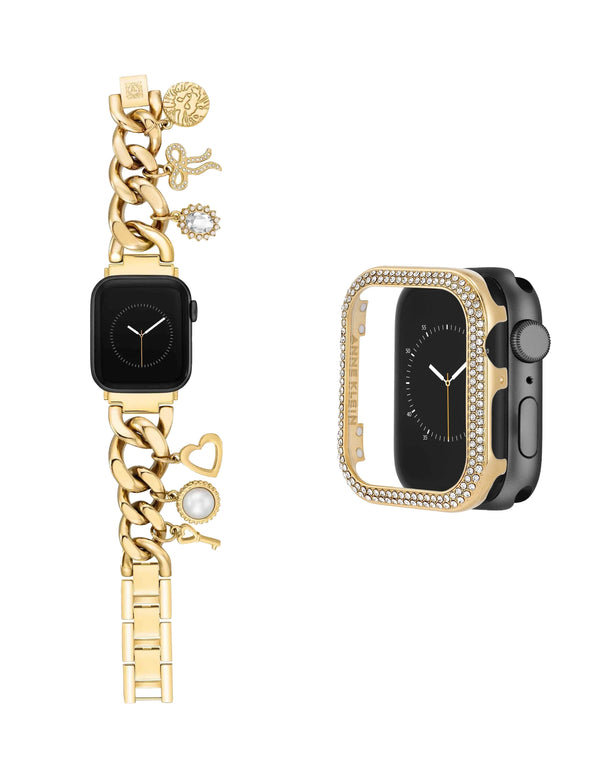 anne klein Charm Accented Band and Premium Crystal Protective Case Bundle