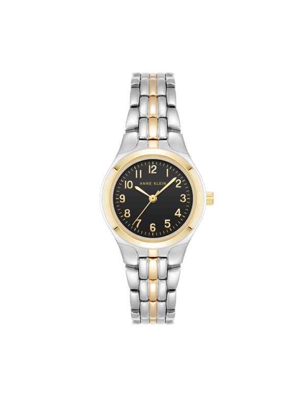anne klein Classic Easy To Read Dial Watch Black/Silver-Tone/Gold-Tone