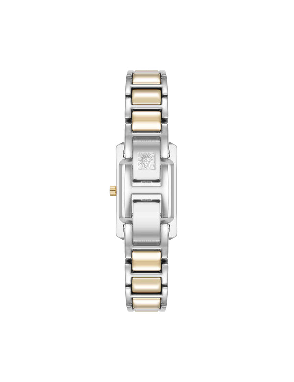Anne Klein Classic Rectangular Roman Numeral Watch Two-Tone