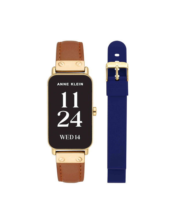 anne klein Connect It Illume Smartwatch Set Gold-Tone/Brown/Navy