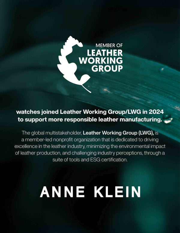 Anne Klein Consider It Rectangular Case Leather Watch Gold-Tone/Brown