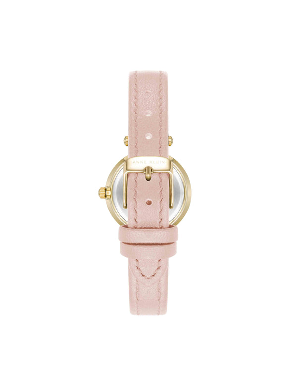 Anne Klein Consider It Sustainable Leather Strap Watch Blush/Gold-Tone