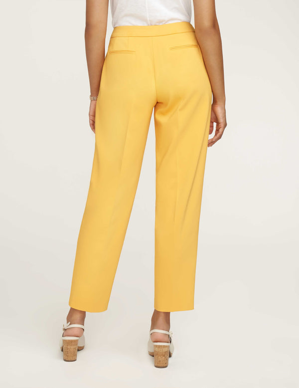 Anne Klein Cotton Double Weave Bowie Pant- Sale Mondrian Yellow