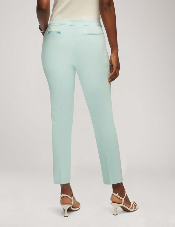 Anne Klein Cotton Double Weave Bowie Pant- Sale Ocean Sky