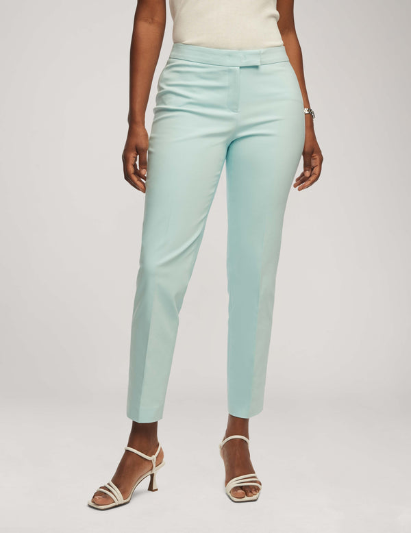 anne klein Cotton Double Weave Bowie Pant- Sale Ocean Sky