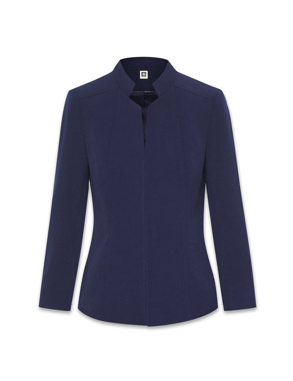 Anne Klein Crepe Stand Collar Jacket- Sale Distant Mountain