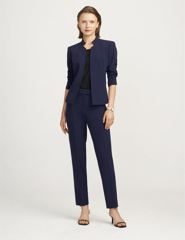 anne klein Crepe Stand Collar Jacket- Sale Distant Mountain