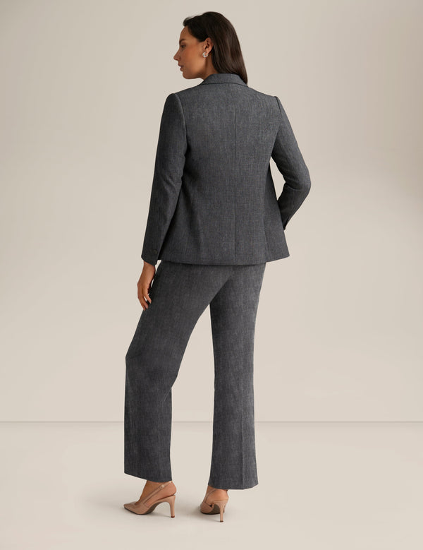 Anne Klein Crossdye Stretch One Button Jacket Anne Black Multi