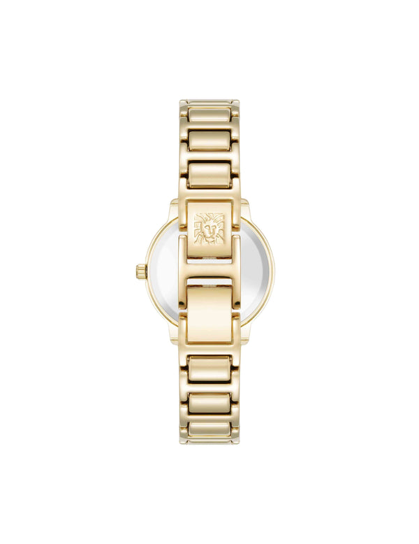 Anne Klein Crystal Embellished Bracelet Watch Gold-Tone