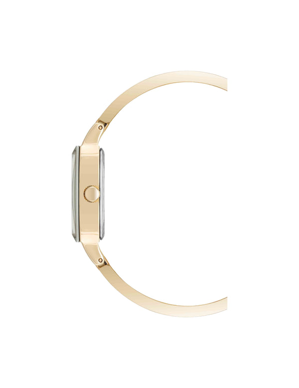 Anne Klein Cushion Case Bangle Watch Gold-Tone/Black