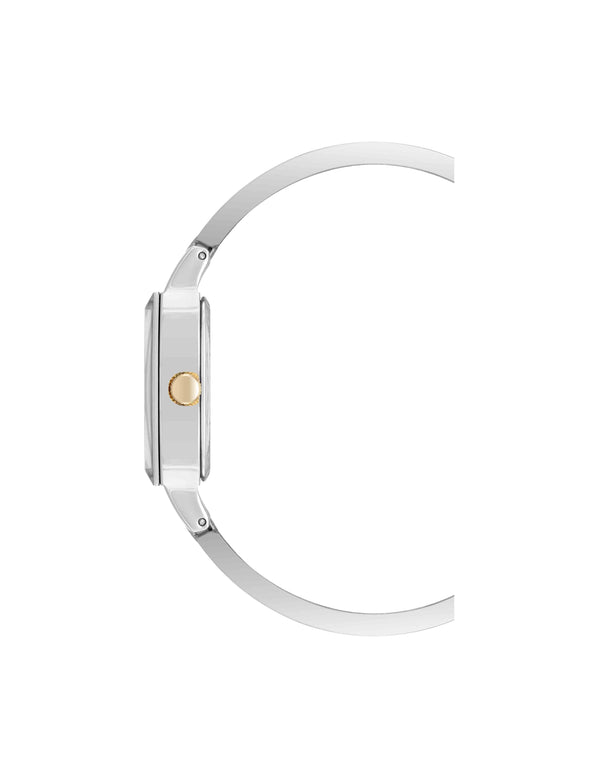Anne Klein Cushion Case Bangle Watch Silver-Tone/Gold-Tone