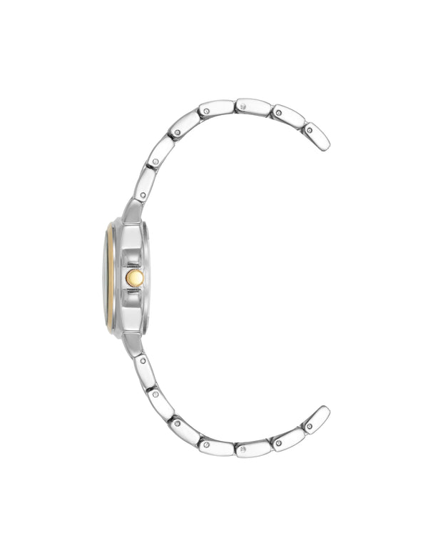 Anne Klein Cushion Case Bracelet Watch Silver-Tone/Gold-Tone