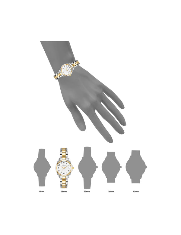 Anne Klein Cushion Case Bracelet Watch Silver-Tone/Gold-Tone