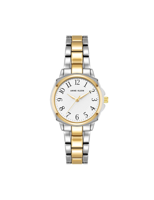 anne klein Cushion Case Bracelet Watch Silver-Tone/Gold-Tone