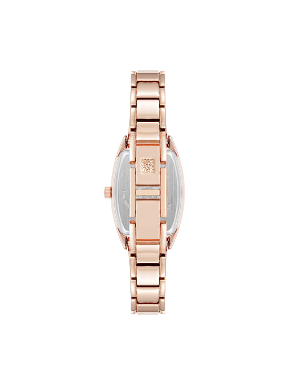 Anne Klein Cushion Case Diamond Dial Bangle Watch Blush/Rose Gold-Tone