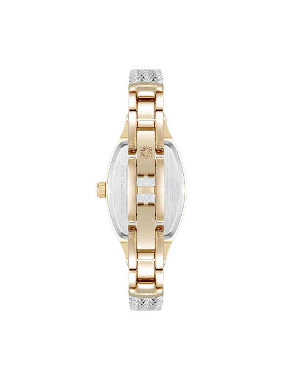 Anne Klein Cushion Case Mesh Bracelet Watch Silver-Tone/Gold-Tone
