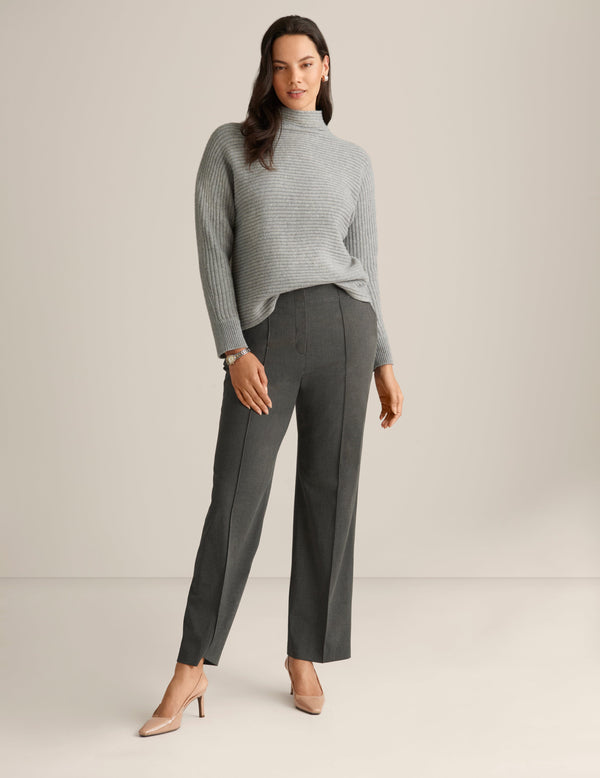 anne klein Dolman Sleeve Mock Neck Graphite Heather Grey