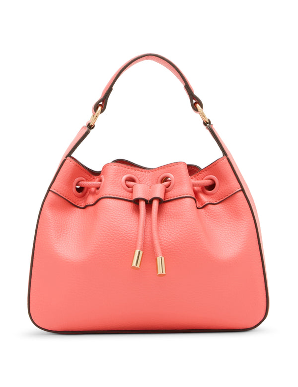 anne klein Drawstring Bucket With 2 Detachable Straps Persimmon