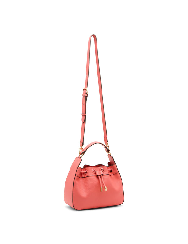 Anne Klein Drawstring Bucket With 2 Detachable Straps Persimmon