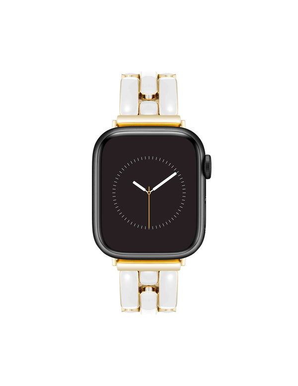 Anne Klein Enamel Link Bracelet For Apple Watch® Silver-tone/White