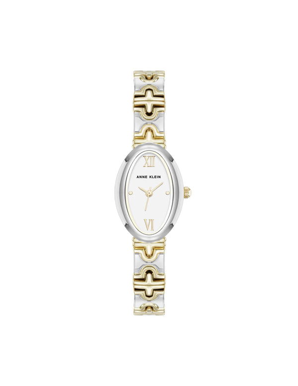 anne klein Enduring Oval Bracelet Watch Silver-Tone/Gold-Tone