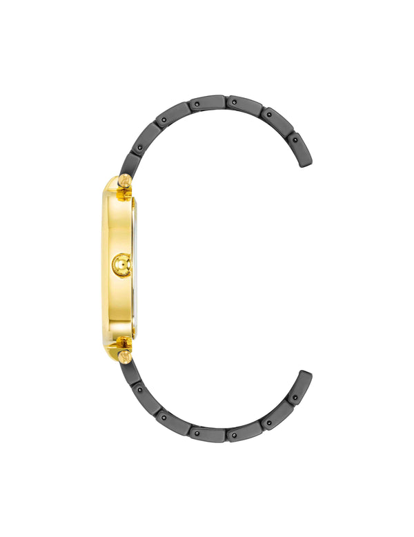 Anne Klein Estate Ceramic Bracelet Watch Gold-Tone/Black