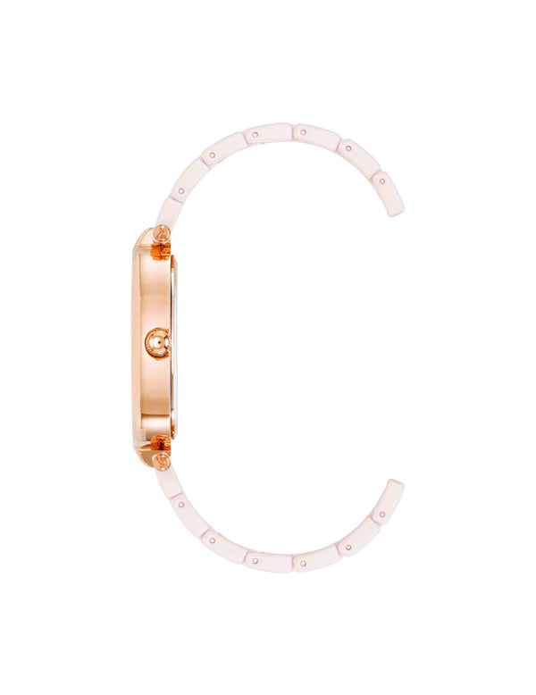 Anne Klein Estate Ceramic Bracelet Watch Rose Gold-Tone/Blush