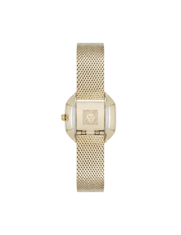 Anne Klein Estate Octagonal Stainless Steel Mesh Watch Gold-Tone
