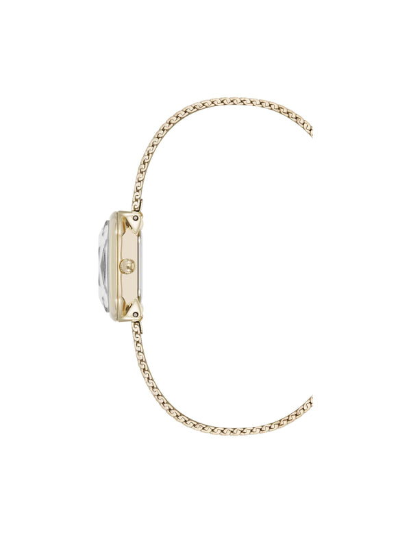 Anne Klein Estate Octagonal Stainless Steel Mesh Watch Gold-Tone