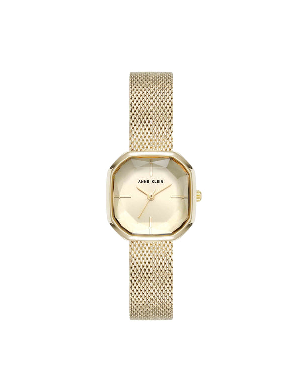 anne klein Estate Octagonal Stainless Steel Mesh Watch Gold-Tone