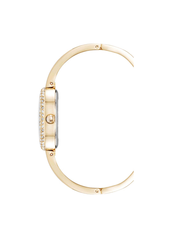 Anne Klein Estate Oval Crystal Accented Bangle Watch Set