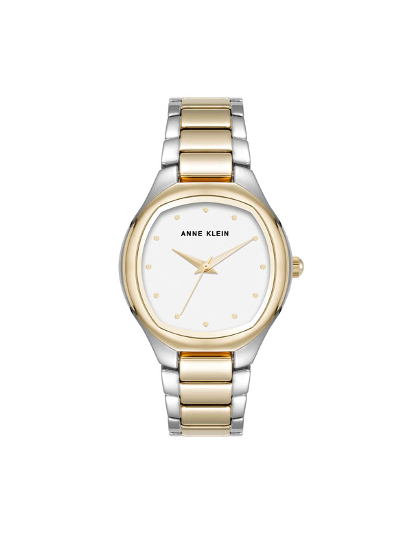 anne klein Everyday Cushion Metal Bracelet Watch Two-Tone