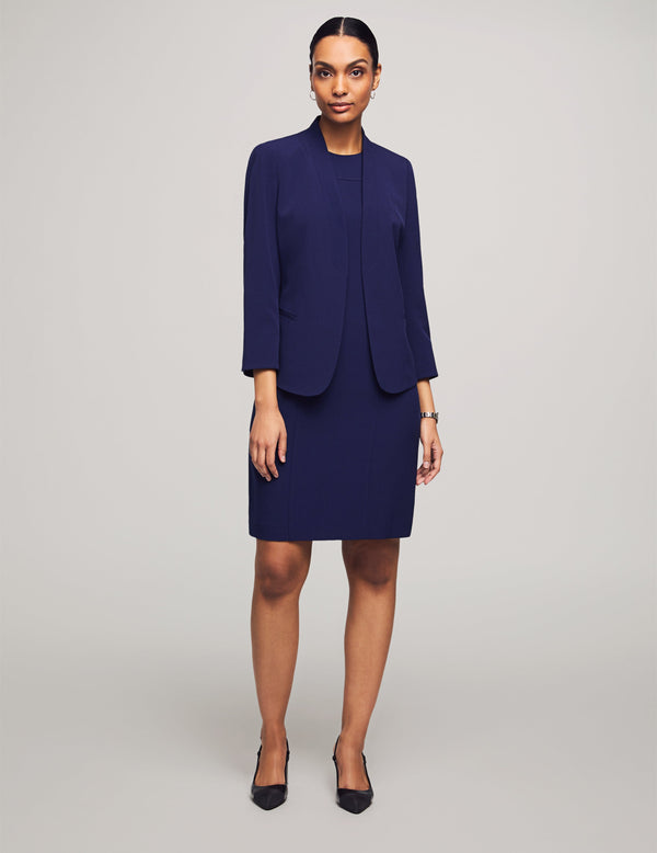 anne klein Executive Collection 2-Pc. Blazer and Dress Set Navy