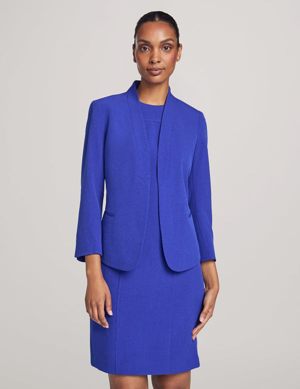 Anne Klein Executive Collection 2-pc Blazer And Dress Set Royal Sapphire
