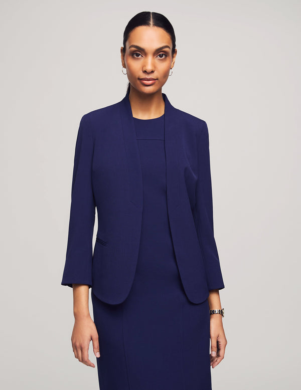 Anne Klein Executive Collection 2-Pc. Jacket And Dress Set- Sale Navy