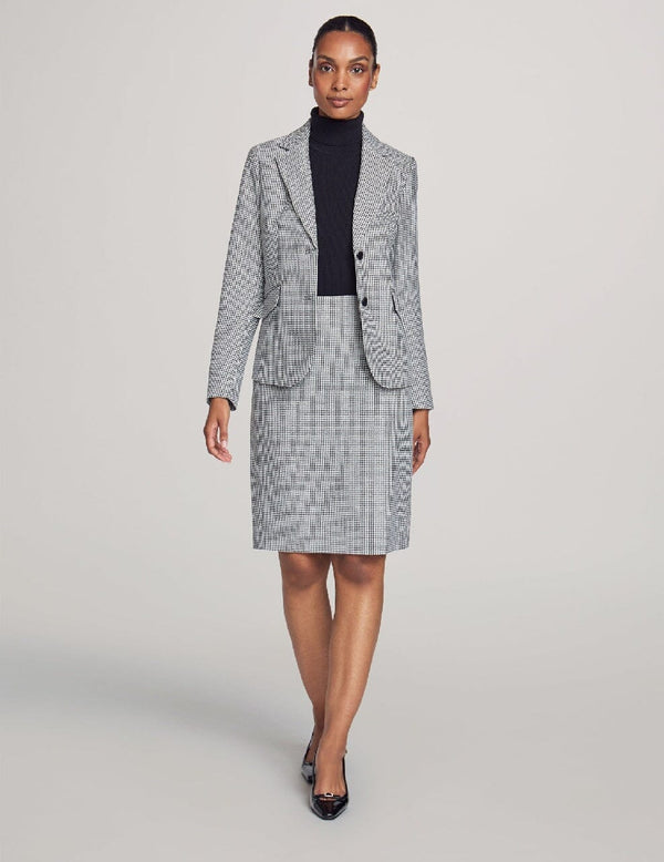 anne klein Executive Collection 3-Pc. Mini Houndstooth Suit Set- Sale Anne Black Combo