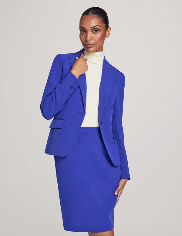 Anne Klein Executive Collection Jacket And Skirt Suit Set- Sale Royal Sapphire