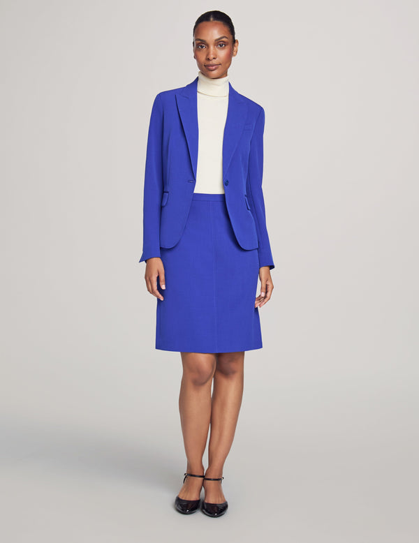 anne klein Executive Collection Jacket and Skirt Suit Set- Sale Royal Sapphire