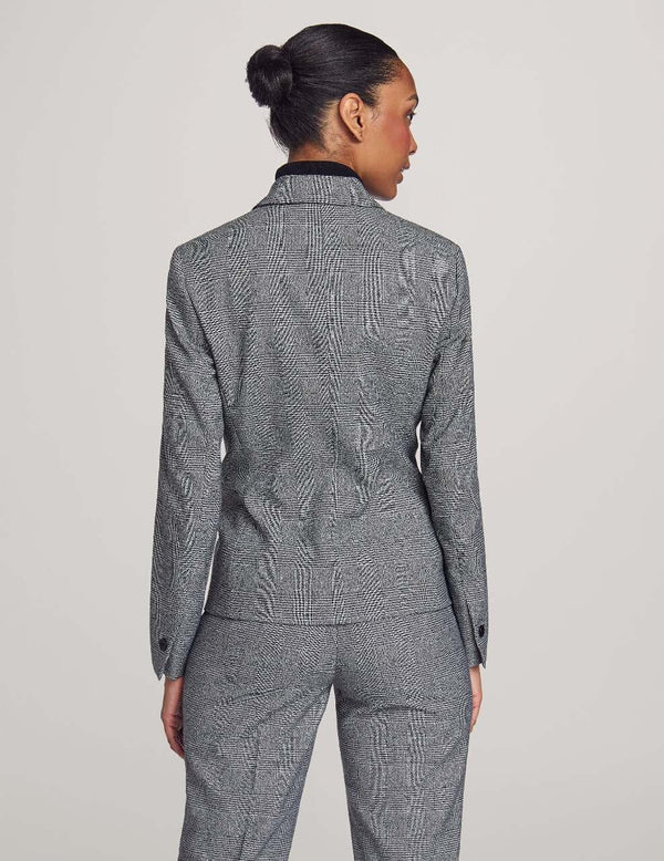 Anne Klein Executive Collection Plaid Jacket And Bowie Pant- Sale Anne Black Combo