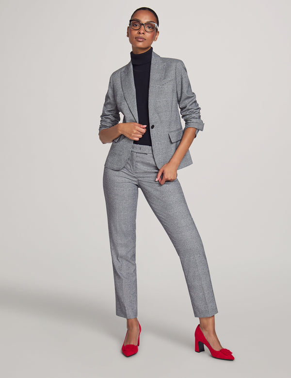 anne klein Executive Collection Plaid Jacket and Bowie Pant- Sale Anne Black Combo