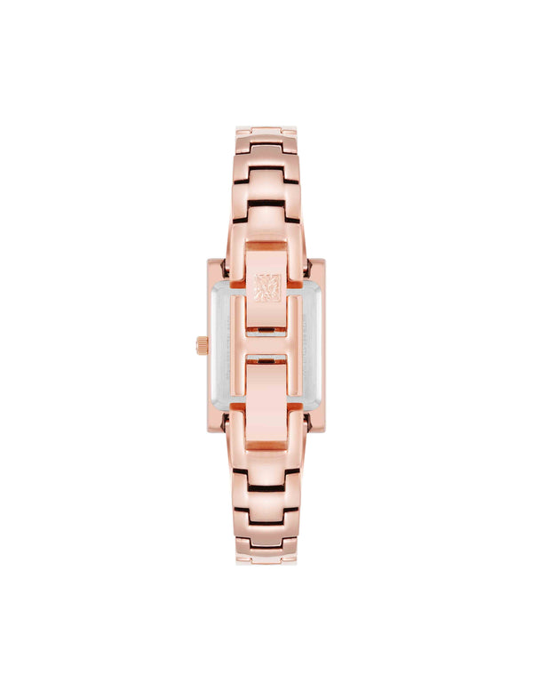 Anne Klein Faceted Case Bangle Watch Rose Gold-Tone/Blush