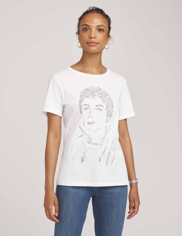 Anne Klein Fashion Scholarship Fund Tee- Sale Bright White