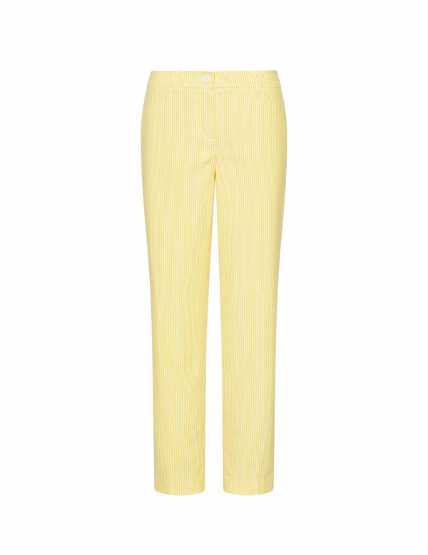 Anne Klein Fly Front Frog Pocket Pant- Sale Bright Daffodil/Bright White