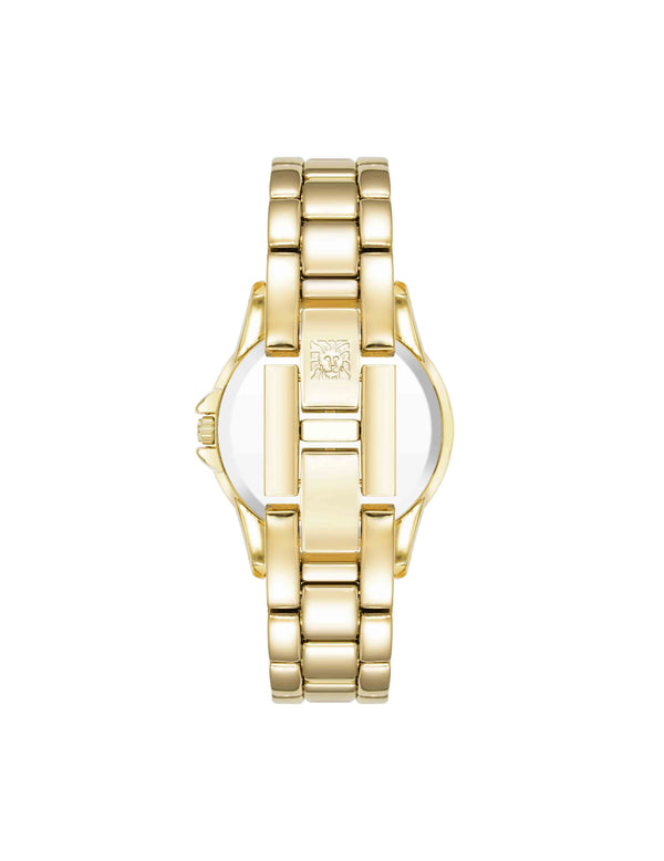 Anne Klein Gemstone Dial Bracelet Watch Pyrite/Gold-Tone